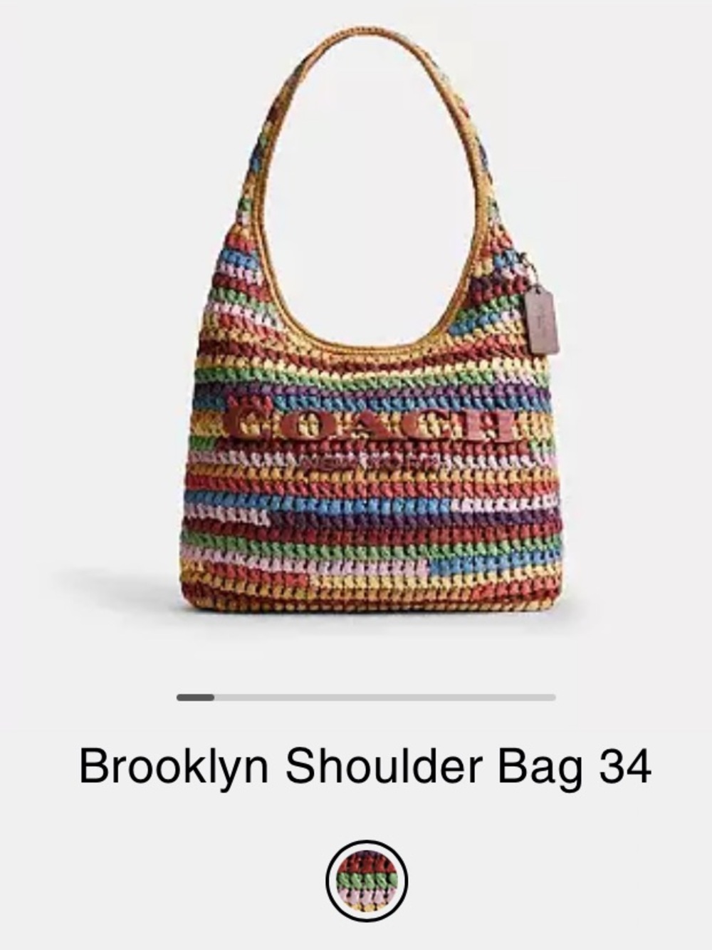 Coach Brooklyn Shoulder Bag 34 — Multi Color Straw